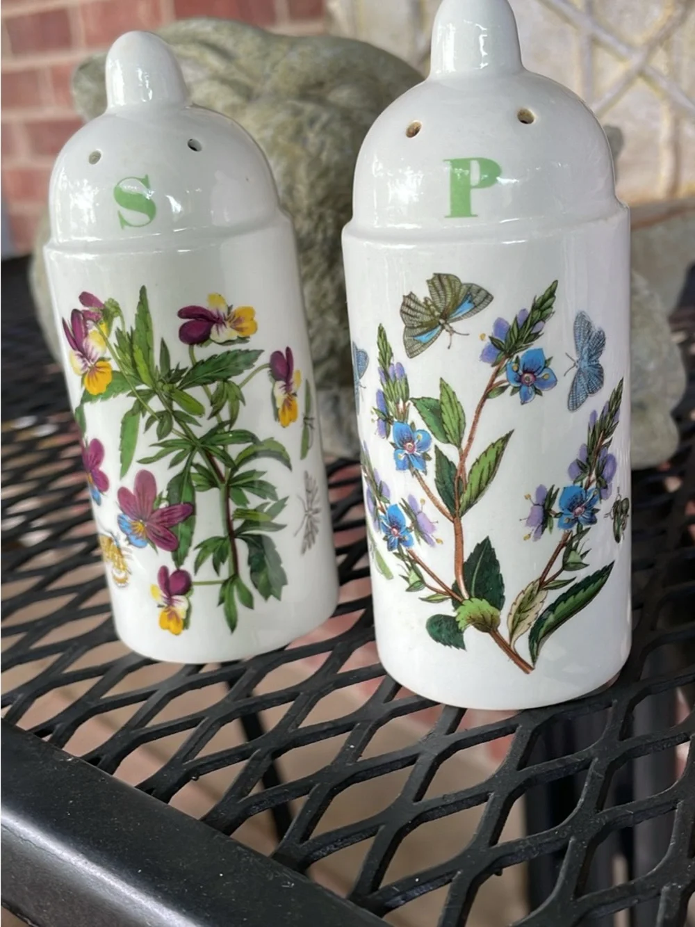 Portmeirion Botanic Garden Heartease Salt Shaker & Speedwell Pepper